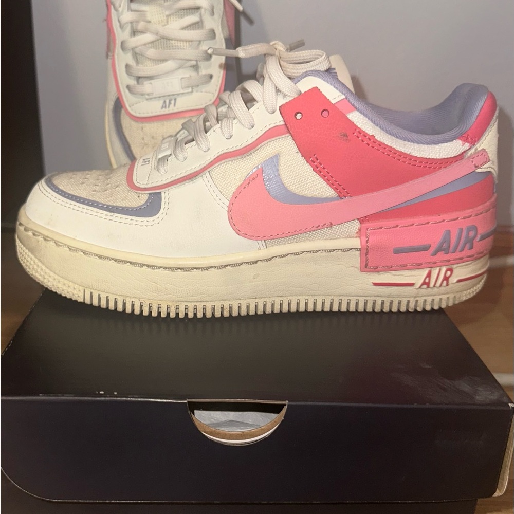 Nike Air Force 1 Low Pink and White Sneakers